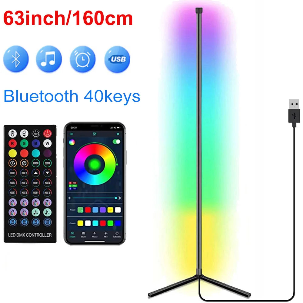 Colorwave: Smart RGB Corner Floor Lamp