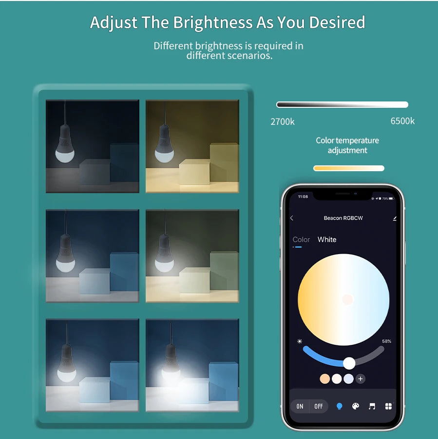 Colorwave: Smart RGB LED Bulb with Bluetooth Control