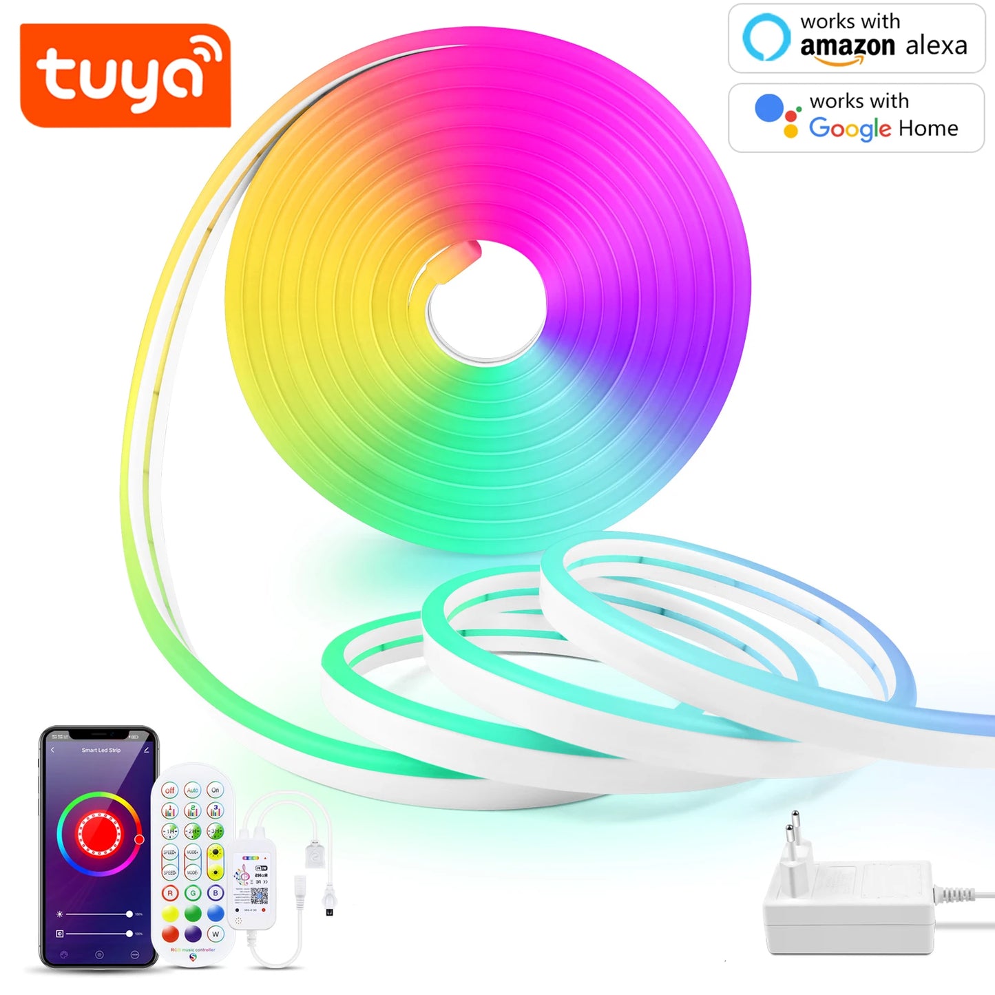 Colorwave: Smart RGB Neon LED Strip with Tuya Control