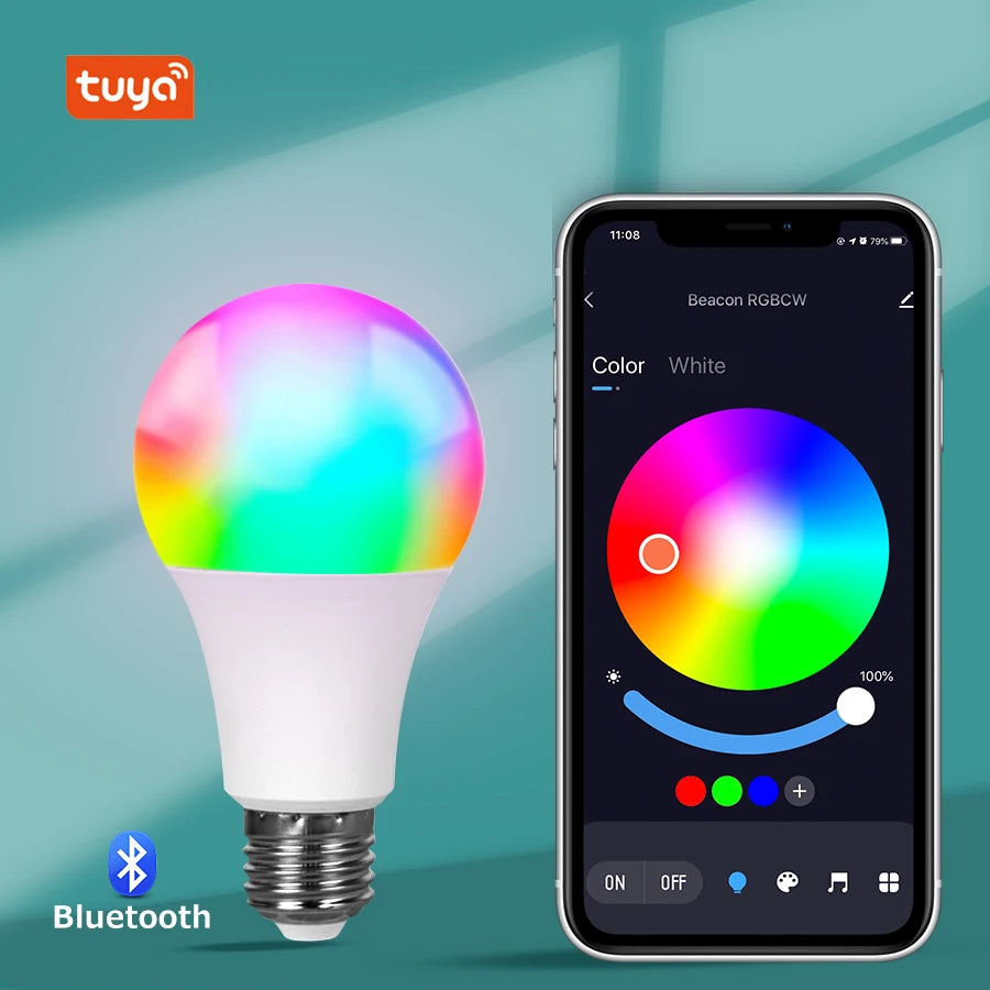 Colorwave: Smart RGB LED Bulb with Bluetooth Control