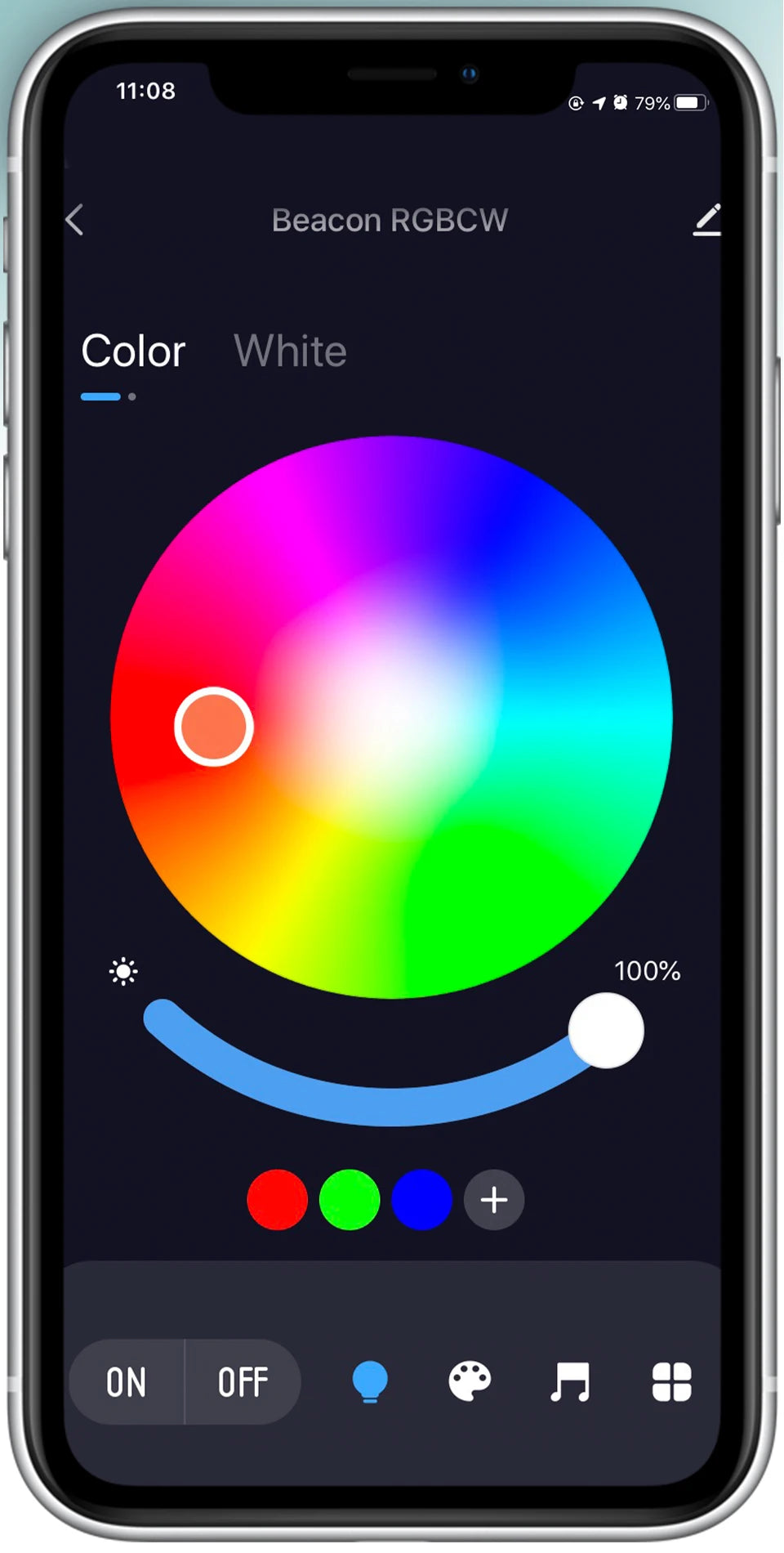 Colorwave: Smart RGB LED Bulb with Bluetooth Control