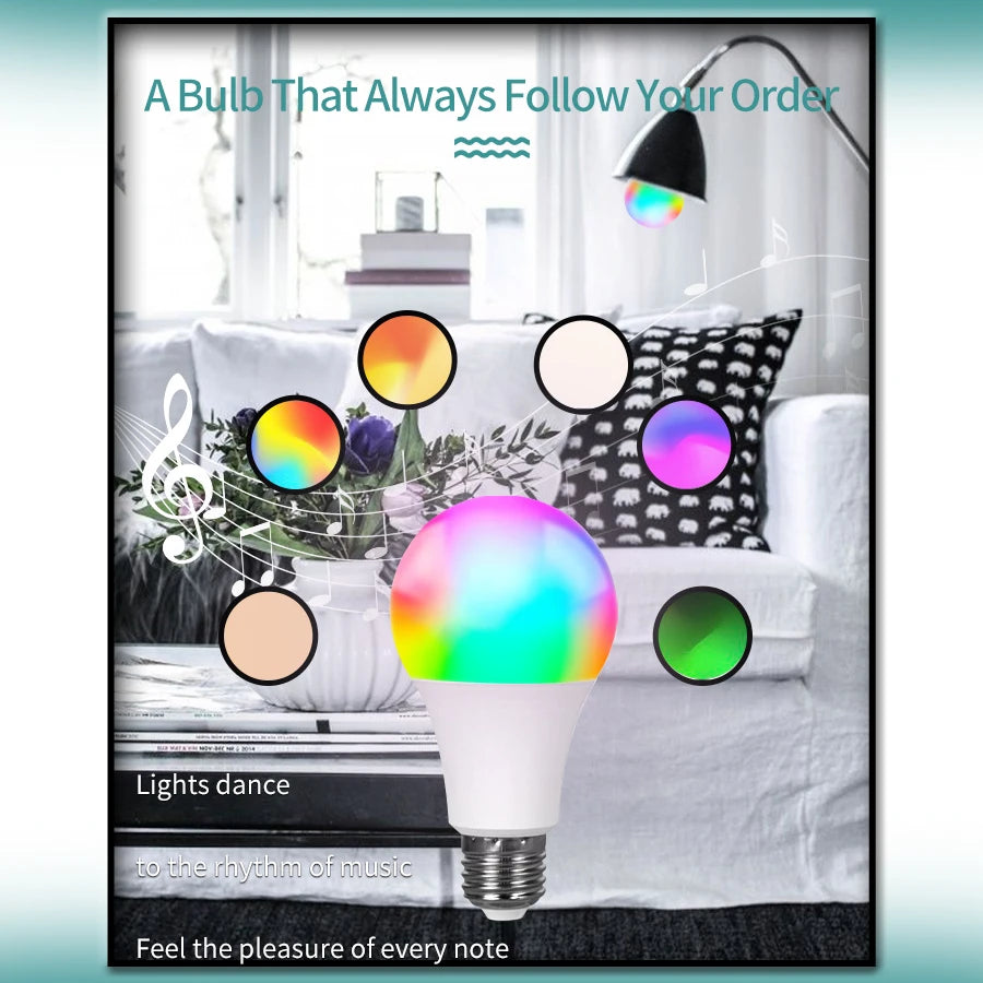 Colorwave: Smart RGB LED Bulb with Bluetooth Control