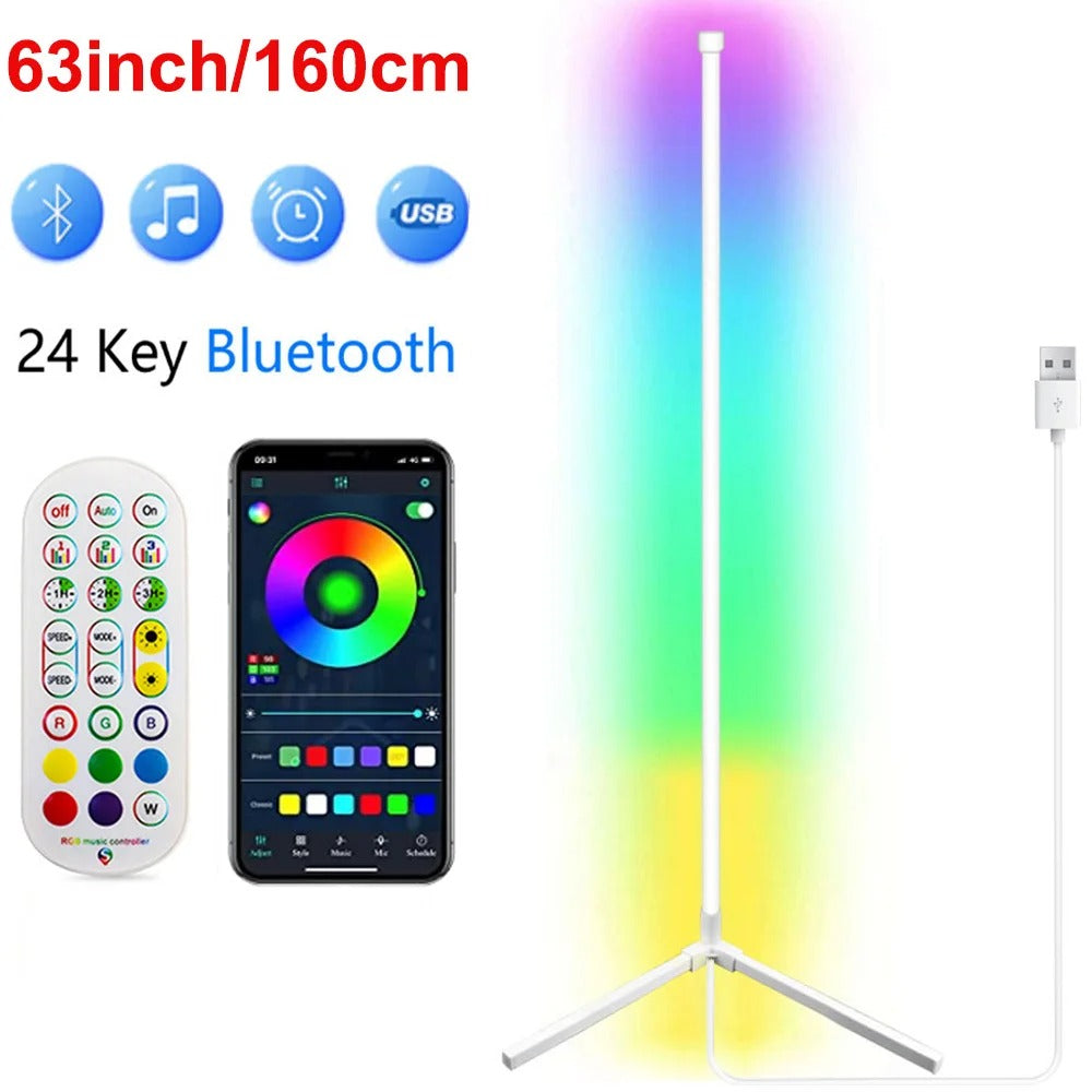 Colorwave: Smart RGB Corner Floor Lamp